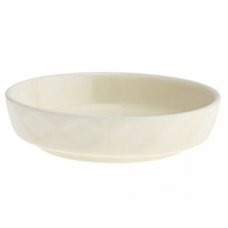 Айвори Блюдце-розетка для варенья фарфоровое д9,7см h2,5см, рельефный декор, слоновая кость (Китай)