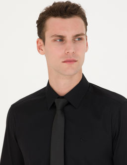Siyah Slim Fit Uzun Kollu Basic G_mlek - Pierre cardin фото 9