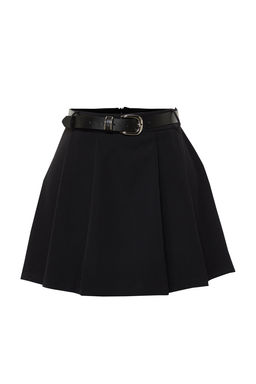 TRENDYOLMILLA Siyah Kemerli Mini Dokuma Sort TWOSS24SR00050 фото 6