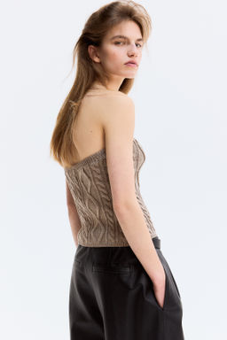 Top de tubo en punto trenzado - H&m фото 3