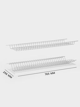 Сушилка для посуды с поддоном для шкафа 60 см, 56.5×25.6 см, белая