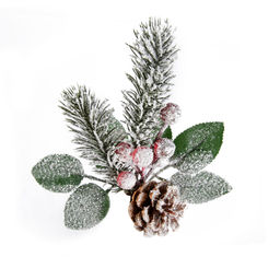 Blumentag VDF-135 Веточка хвойная с шишкой и ягодами 3 х 1 шт. 26 см 01  фото 4