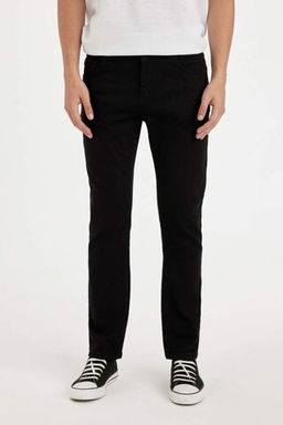 Джинсовые брюки Sergio Regular Fit Normal Mold с нормальной талией и зауженными штанинами