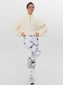 Легинсы женские белые с эффектом тай-дай - Mark formelle фото 11