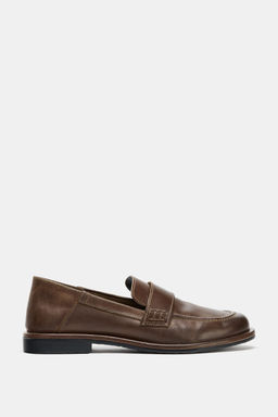 LEATHER PENNY LOAFERS - Zara фото 2