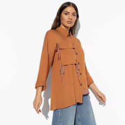 Рубашка асимметричного кроя, Пик актуальности (нью) - Charutti фото 4