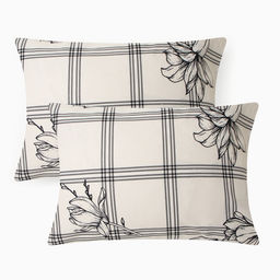 Комплект наволочек Этель Ink flowers 50х70см - 2шт, бязь 125 г/м2, хл 100%