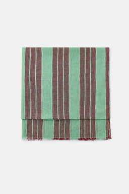 PA?UELO LINO 100% ESTAMPADO RAYAS / Menta - Zara фото 2