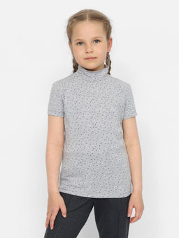 CRB wear/CWJG 63603-11 Водолазка для девочки,серый меланж/Ex.Cherubino