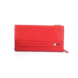 Кошелек женский натуральная кожа Cossroll-2203-9916-1, на молнии, 2отд, 9карм, красный SALE 248023