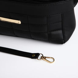 Сумка женская кросс-боди на молнии, 24×6×17 см, чёрная