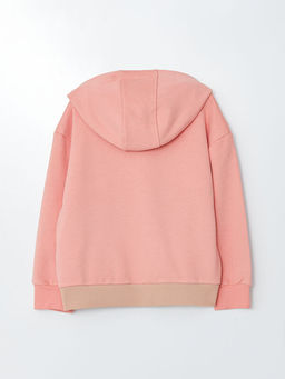 Kap??onlu Bask?l? Uzun Kollu K?z ?ocuk Fermuarl? Sweatshirt - Waikiki фото 2