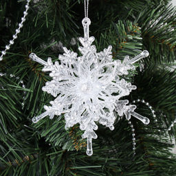 Новогоднее украшение Снежинка / LC24Y-013 /уп 80/120/ - ГалеонТрейд фото 2