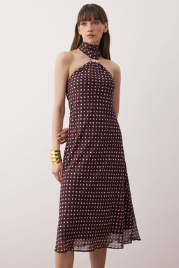 Murdum Duz Orme Maxi Astarl? Elbise TPRAW26EL00125 - Trendyolmilla фото 3