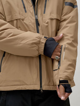 Горнолыжный костюм мужской зимний бежевого цвета 3710B - Leifensh фото 17