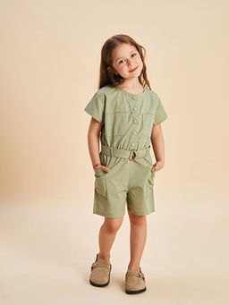 Bisiklet Yaka Basic K?z ?ocuk Tulum