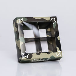 Цена за 5 шт. Коробка для 4 конфеты, Камуфляж 12.6?12.6?3.5 см