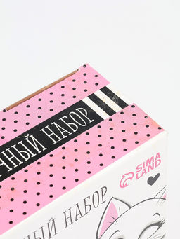 УЦЕНКА Набор бумажной посуды c масками «Кошечка», 6 тарелок, 6 стаканов, 6 масок