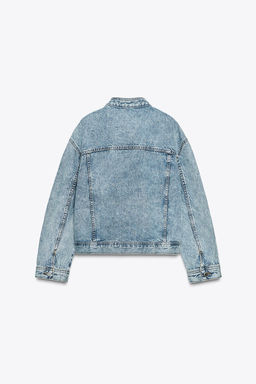 ZW COLLECTION DOUBLE-BREASTED DENIM JACKET - Zara фото 6