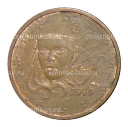 Монета 2 евроцента 2008 года Франция