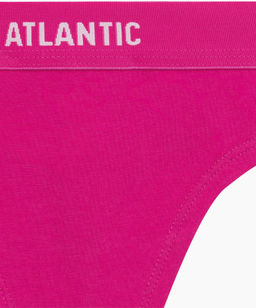 ATLANTIC 3CLP-013 Трусы стринги String - набор 3 шт. фуксия + светлый капучино + светло-розовый  фото 4