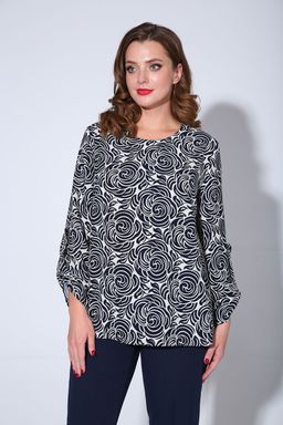 Блуза Liona Style 811Б молочный принт  фото 2