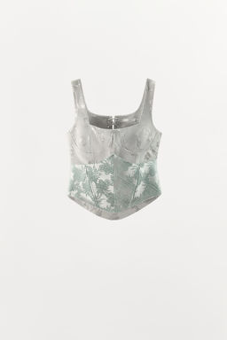 TOP CORS? COMBINADO JACQUARD / Azul pastel - Zara фото 5