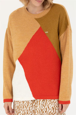 Женский свитер песочного цвета с круглым вырезом Неожиданная скидка в корзине - U.s. polo assn фото 7