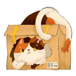 Блокнот 32л арт. 72655/ 10 КОТ В КОРОБКЕ /130х120 мм, фигурная вырубка, мягкий переплёт (2 скобы). в