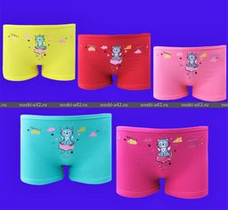 Цена за 5 шт. Трусы для девочек Турция арт. 179347 (116426, 179392, 179949) шортиками 4 (6-7 лет)