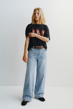 CAMISETA EFECTO LAVADO JENNIE RUBY® / Gris antracita