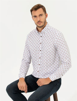 Beyaz Regular Fit Uzun Kollu G_mlek - Pierre cardin фото 4