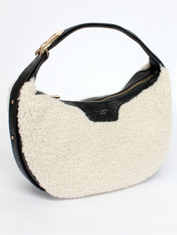 Сумка женская иск/мех+иск/кожа DJ-CM 7102- CREAMY WHITE, 1 отд.плеч/рем, св.бежевый SALE 263151 - Adelia фото 6