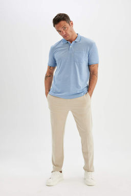 New Regular Fit K?sa Kollu Basic Duz Polo Tisort - Defacto фото 5