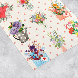 Цена за 10 шт. Наклейки детские для подарков и цветов «Букет цветов», c раскраской на обороте, 11×15.5 см