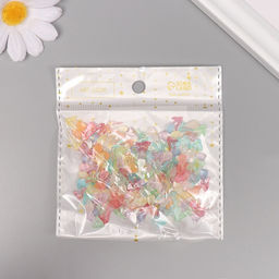 Цена за 2 шт. Декор для творчества акрил Весенний тюльпан, светится в темноте, набор 100 шт., 1.4?0.8 см