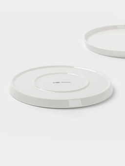 Тарелки Magistro White Snow, набор 2 шт., d=20 см, фарфор, белые