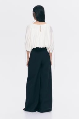 Blusa oversize con lazadas - H&m фото 5