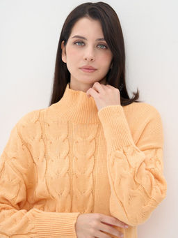 Свитер женский 9232-94016. 297 персиковый крем