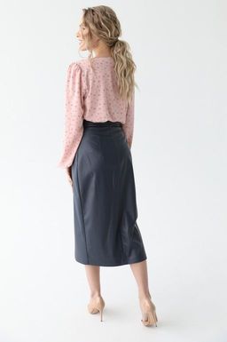 Юбка из экокожи с поясом - Looklikecat фото 5