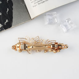 Цена за 2 шт. Заколка - автомат для волос «Забава», бабочки, 10 см