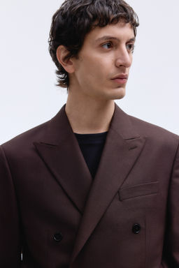 Regular Fit Wool-blend double-breasted jacket - H&m фото 8