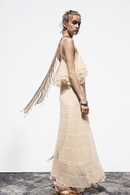 POINTELLE KNIT RUFFLED DRESS - Zara фото 3
