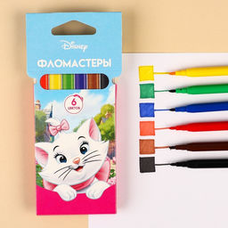 Фломастеры Кошечка Мари, 6 цветов, вентилируемый колпачок
