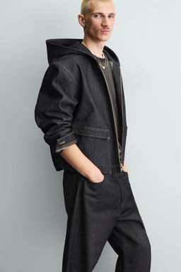 HOODED DENIM JACKET - Zara фото 9