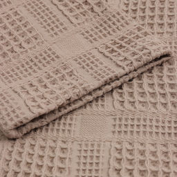 Халат вафельный мужской SL HOME: Chess «Саббиа», размер L, хлопок 100%, коричневый