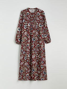 Hakim Yaka Desenli Elbise