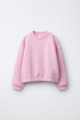 CONJUNTO SUDADERA Y BERMUDA TEXTO / Rosa vigor? - Zara фото 3