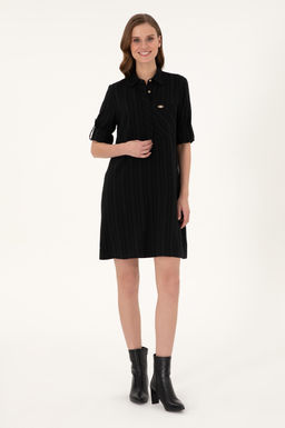 Женское черное тканое платье Неожиданная скидка в корзине