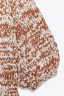 COMBINED KNIT PEPLUM TOP - Zara фото 7